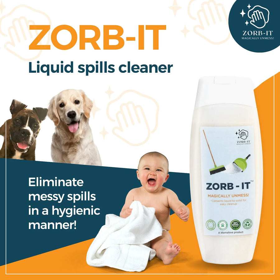 Liquid-to-Solid Absorbent Powder for Instant Mess Clean-Up |Any Liquid Spill - 1 Solution|