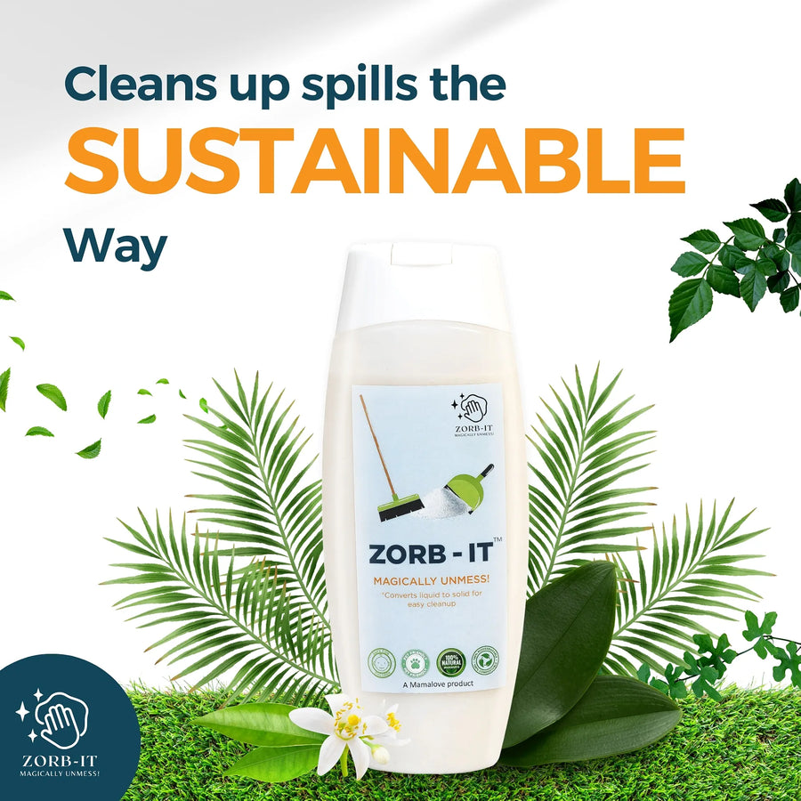 Liquid-to-Solid Absorbent Powder for Instant Mess Clean-Up |Any Liquid Spill - 1 Solution|